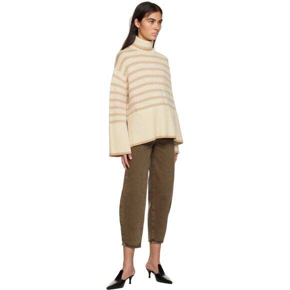 Totême Beige Striped Turtleneck - Picture 4 of 7
